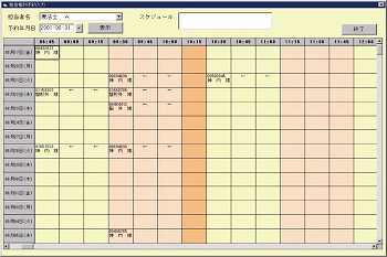 担当者別外来予約入力