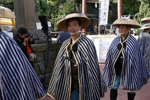 忠治に扮した社長の北村です